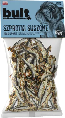 Zdjęcie produktu dla Naturalny Gryzak Dla Psa Przysmaki Bult Suszone Szprotki Dla Psa 150 G