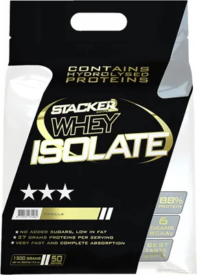 Produktbild von Stacker2 Whey Isolate (1500g) Vanilla - Eiweiße - Molkenprotein-Isolat