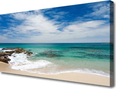 Produktbild von Tulup Leinwand-Bilder 100x50 Wandbild Canvas Kunstdruck Strand Meer Landschaft