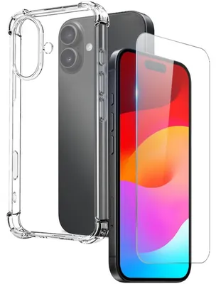 Obrázek produktu pro Pro Apple iPhone 17 Shock TPU pouzdro na mobilní telefon Transparent + 9H tvrzené sklo