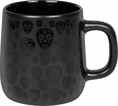Produktbild von Könitz Becher Calavera Mexicanas Black, New Bone China, Schwarz, 395 ml, 11 7 239 2920