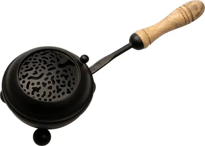 Produktbild von Eiserne Räucherpfanne schwarz Ø 8cm Weihrauchpfanne für Räucherwerk Weihrauch