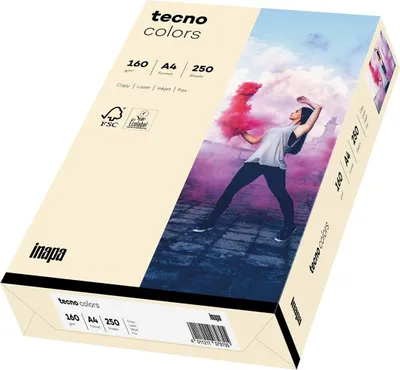 Image de tecno Papier multifonctions colors A4 160 g/qm chamois clair 250 feuilles