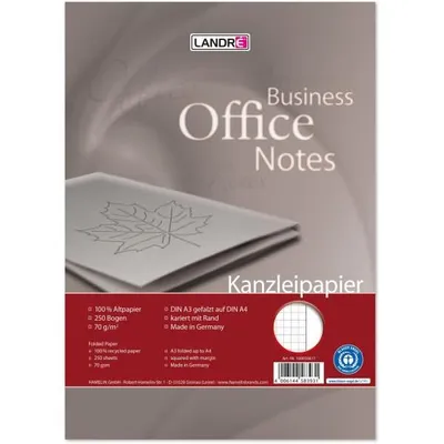 Image de LANDRE Kanzleipapier Recycling A3/A4 gefalzt 70 g/qm 250Stk