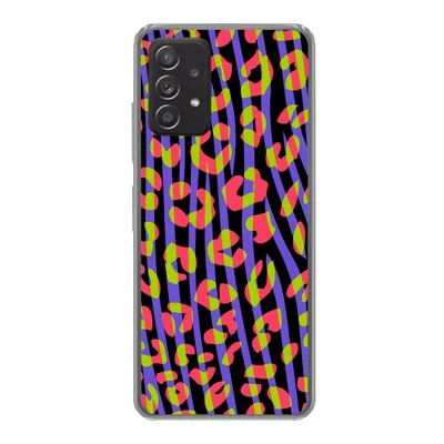 Produktbild von MuchoWow® Handyhülle Schutzhülle Hülle für Samsung galaxy a73 Pantherdruck - Zebra - Neon Silikon Softcase Handy Hülle - Handyhülle
