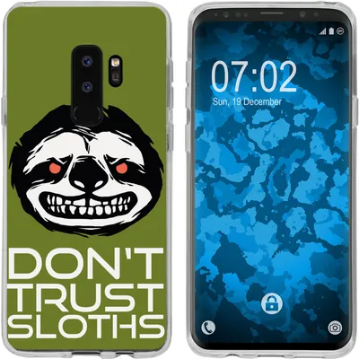 Produktbild von PhoneNatic Case kompatibel mit Samsung Galaxy S9 Plus Silikon-Hülle Crazy Animals Faultier M3