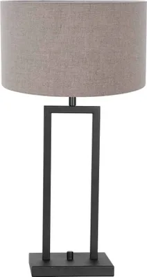Immagine prodotto di Steinhauer - lampada da tavolo - Stang - nero - lino metallo - Ø 30cm - E27 - 8210ZW