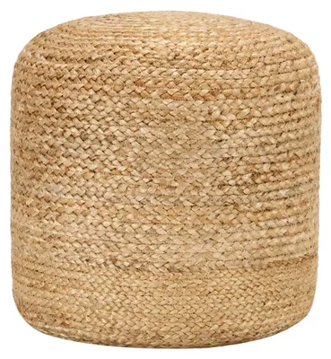 Produktbild von Sitzpuff Pouf Sitzkissen Hocker Fußhocker Ottoman Polsterhocker Handgefertigt 40x45cm Jute