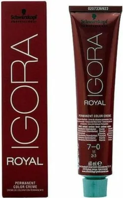 Produktbild von Schwarzkopf Igora Royal, Braun, 7-0, Frauen, 60 ml, Tube, Aqua, Water, Eau, Cetearyl Alcohol, Glyceryl Stearate, Ammoium Hydroxide, Ceteareth 20,...