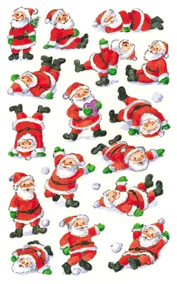 Obrázok produktu pre bsb vianočné samolepky s motívom - vianočné samolepky 7,8 x 12,5 cm - malé samolepky - samolepiace samolepky Father Christmas & Father Christmas - darčekové samolepky