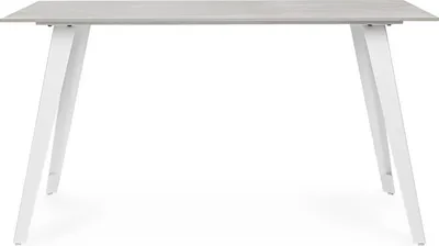 Immagine prodotto di Tavolo Arjeta 140 x 80 x 76 cm acciaio gres porcellanato bianco grigio
