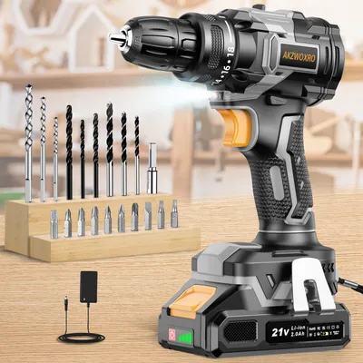 Immagine prodotto di Trapano a batteria brushless - 21 V - Coppia di 42 Nm - Batteria da 2,0 Ah - 2 velocità