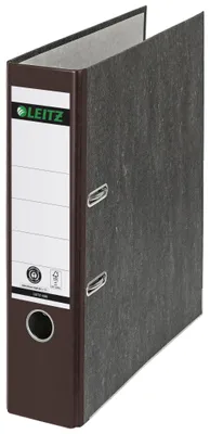 Produktbild von Leitz Plastic Lever Arch File A4 80mm 180°, A4, Karton, Braun, 600 Blätter, 8 cm, 81 mm