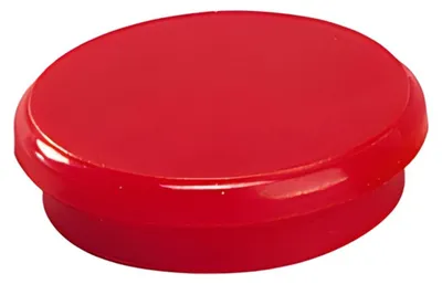 Zdjęcie produktu dla Dahle silny magnes samoprzylepny 24 mm czerwony, 6 sztuk w opakowaniu blistrowym