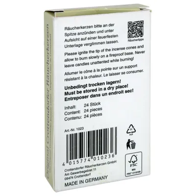 Obrázek produktu pro Originální Crottendorfer - Sada 10 vonných kuželek velikosti M - skořicové jablko