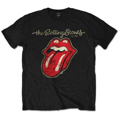 Immagine prodotto di The Rolling Stones - Maglietta "Plastered Tongue" per bambini da 3 a 4 anni - nero