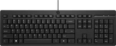 Produktbild von HP 125 Kabelgebundene Tastatur, Volle Größe, Kabelgebunden, USB, Membran Key Switch, Schwarz