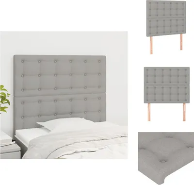 Produktbild von vidaXL Kopfteile 2 Stk. Hellgrau 80x5x78/88 cm Stoff -  Kopf- & Fußenden