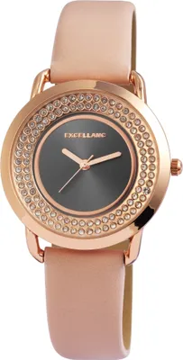 Produktbild von Excellanc Damen-Uhr Kunstleder Strass Dornschließe Analog Quarz 1900143
