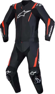 Obrázok produktu pre Alpinestars Missile V3, dvojdielna motocyklová kožená kombinéza, čierna/červená, veľkosť 50