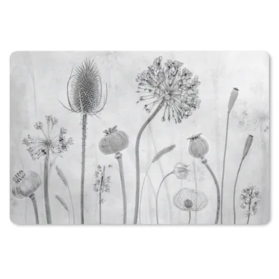 Produktbild von MuchoWow® Schreibtischunterlage Stilleben - Schwarz - Weiß - Ölfarbe 60x40 cm - XXL Mauspad - Großes Mauspad