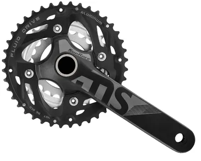 Produktbild von SunRace FCMS50 Kurbelgarnitur, 3x10-fach, 175 mm Länge, 22-30-40 Zähne, inklusive Tretlager BBM97, Farbe: schwarz