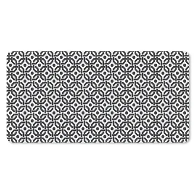 Produktbild von MuchoWow® Schreibtischunterlage Schwarz - Geometrie - Design 80x40 cm - XXL Mauspad - Gaming Mauspad