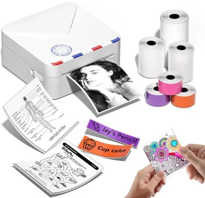 Produktbild von Azomor® Tragbarer kabelloser Mini-Drucker für Smartphones mit verschiedenen Papierformaten