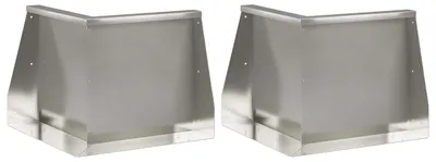 Image de Deux murs de soutènement, dimensions 50 x 50 x 30 cm, en acier inoxydable, couleur argent