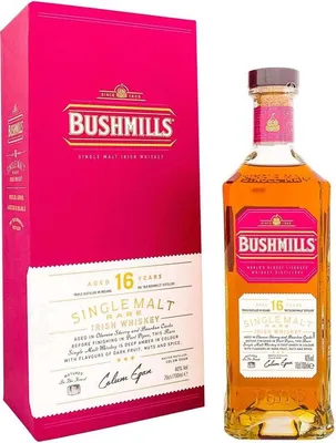 Immagine prodotto di Bushmills 16 Years Old TRIPLE DISTILLED Single Malt Whiskey 40% Vol. 0,7l in confezione regalo