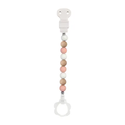Produktbild von Nattou - Silikon Schnullerkette - 25,5 cm - Rosa