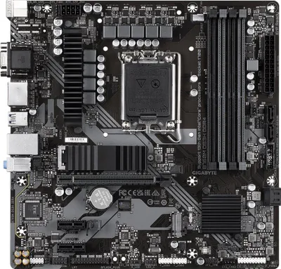 Produktbild von GIGABYTE B760M D3HP DDR4 Motherboard - Unterstützt Intel Core 14. Generation CPUs, 4+1+1 Phasen Digital VRM, bis zu 5333MHz DDR4 (OC), 2xPCIe 4.0 M.2, GbE LAN, USB 3.2 Gen1, Intel, LGA 1700, Intel® Celeron®, Intel® Core™ i3, Intel® Core™ i5, Intel® Core™ i7, Intel® Core™ i9,..., LGA 1700, 128 GB, DDR4-SDRAM