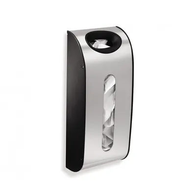 Immagine prodotto di Portasacchetti simplehuman con supporto a muro, acciaio inossidabile - 5,7 x 5,7 x 36 cm; KT1166