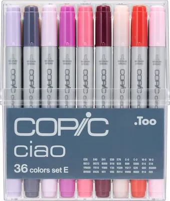 Produktbild von Copic Ciao Set E Grafikmarker - Nachfüllbar mit Copic Ink - 36Stk