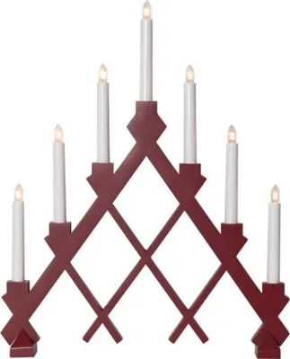 Produktbild von Star Trading 155-45-1 Fensterleuchter "Rut", 7-flammig, rot