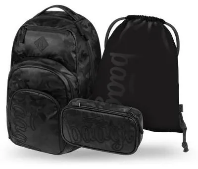 Immagine prodotto di Set BAAGL 3 Coolmate Onyx: zaino, astuccio, sacchetto
