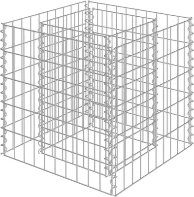 Obrázek produktu pro vidaXL Gabionové zvýšené lůžko z pozinkované oceli 50 × 50 × 50 cm