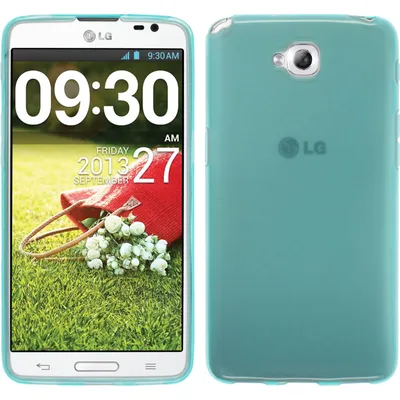 Produktbild von PhoneNatic Case kompatibel mit LG G Pro Lite - türkis Silikon Hülle transparent + 2 Schutzfolien