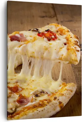 Produktbild von Bild auf Leinwand - Leinwandbild - Einteilig - Pizza Käse Tomaten - 50x70cm - Wand Bild - Wanddeko - Wandbilder - Leinwanddruck - Wanddekoration - Leinwand bilder - Wandbild - PA50x70-3784