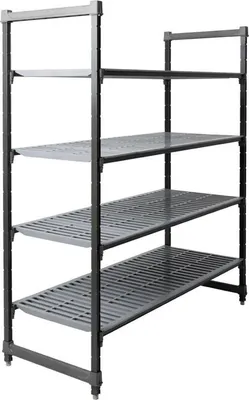 Image de Étagère ventilée fixe Cambro à 4 niveaux, modèle Starter, 183 x 152,5 x 61 cm
