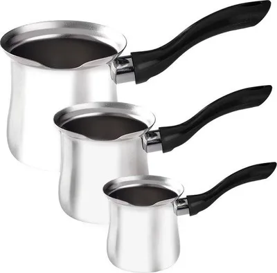 Produktbild von Famanu Kaffeekanne Edelstahl - 3-teilig, schwarz