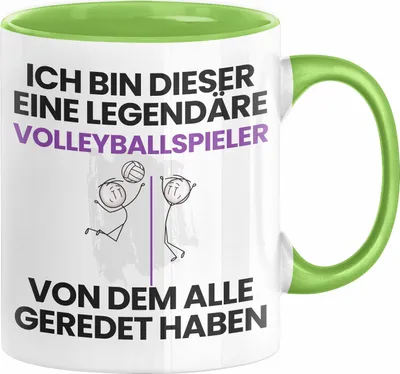 Produktbild von Volleyballspieler Geschenk Tasse Lustige Geschenkidee Geburtstag für Volleyballspieler Ich Bin Dieser Legendäre Volleyballspieler Von Dem Alle Geredet Haben Kaffee-Becher (Grün)