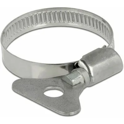 Produktbild von DeLOCK Schlauchschelle mit Flügelmutter 25 - 40 mm 10 Stück Metall, Schmetterlingsklemme, Edelstahl, Metall, Polybag, 2,5 cm, 4 cm