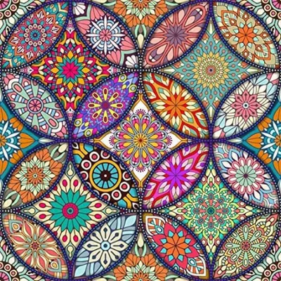 Produktbild von 5D-Diamantmalerei-Set zum Selbermachen, Mandala-Blumen-Strass-Diamantstickerei, farbenfrohe Wanddekoration für Wohnzimmer, Kunsthandwerkszubehör, 30 x 30 cm