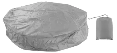 Produktbild von Staubschutz für Gartenmöbel, runde Badewannenabdeckung, 190 Silber, Polyester-Taft, Whirlpool, wasserdicht, 190 x 90 cm, Grau
