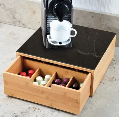 Produktbild von Box für Kaffeekapseln / Teebeutel, Bambus