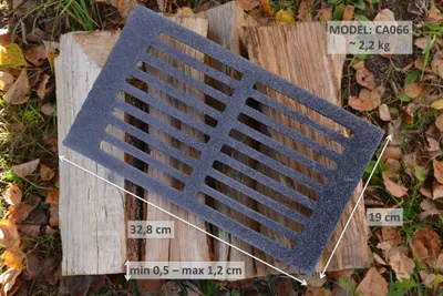 Image de RAJCA-GUSS - Grille de poêle 33x19 cm Grille en fonte Grille de cheminée carrée Grille de cendrier Poêle à bois Grille de four Grille de four Cheminée