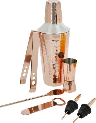 Produktbild von BarCraft 7-teiliges Cocktail Set Kupfer in Geschenkbox,