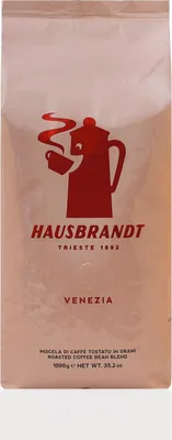 A bag of Hausbrandt Venezia coffee beans.