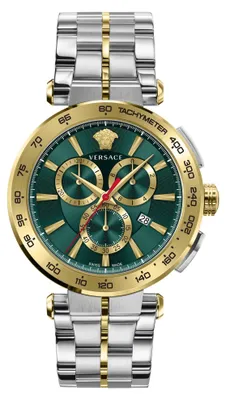 Produktbild von Versace VE6CA0523 Aion Chronograph grün silber gold Edelstahl Herren Uhr NEU